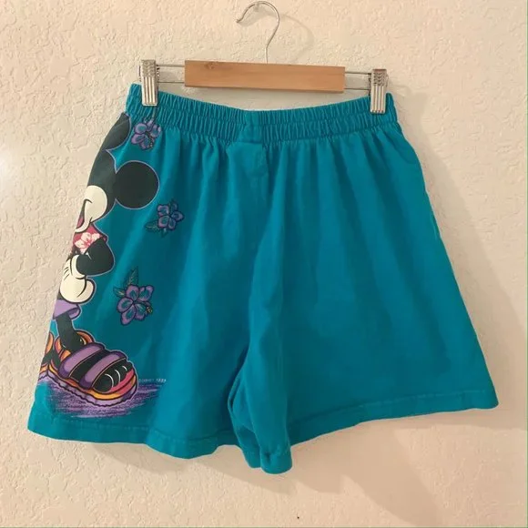 1980s Mickey Mouse Disney Teal Jerry leigh Cotton Elastic Shots - Picture 5 of 6